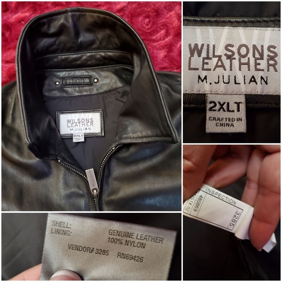 MENS WILSONS LEATHER M.JULIAN BLACK LEATHER JACKET - Picture 7 of 8